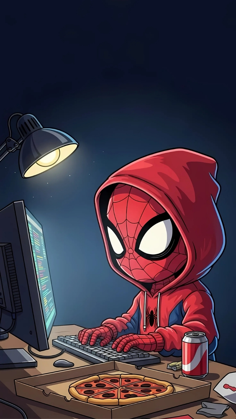 ảnh nền người nhện cute dễ thương