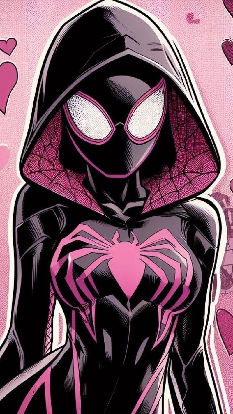 ảnh nền người nhện màu hồng đẹp