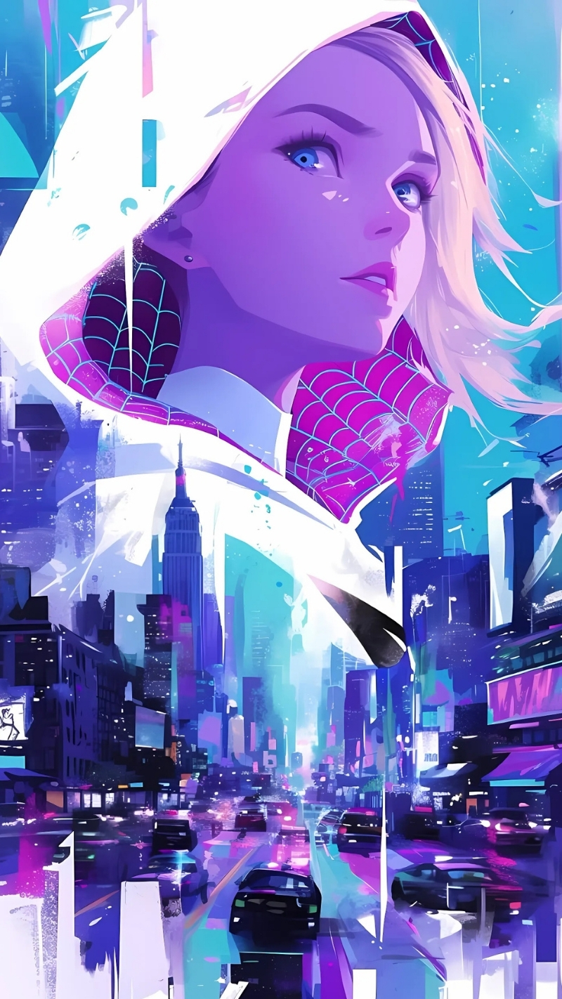 ảnh nền người nhện màu hồng ngọt ngào