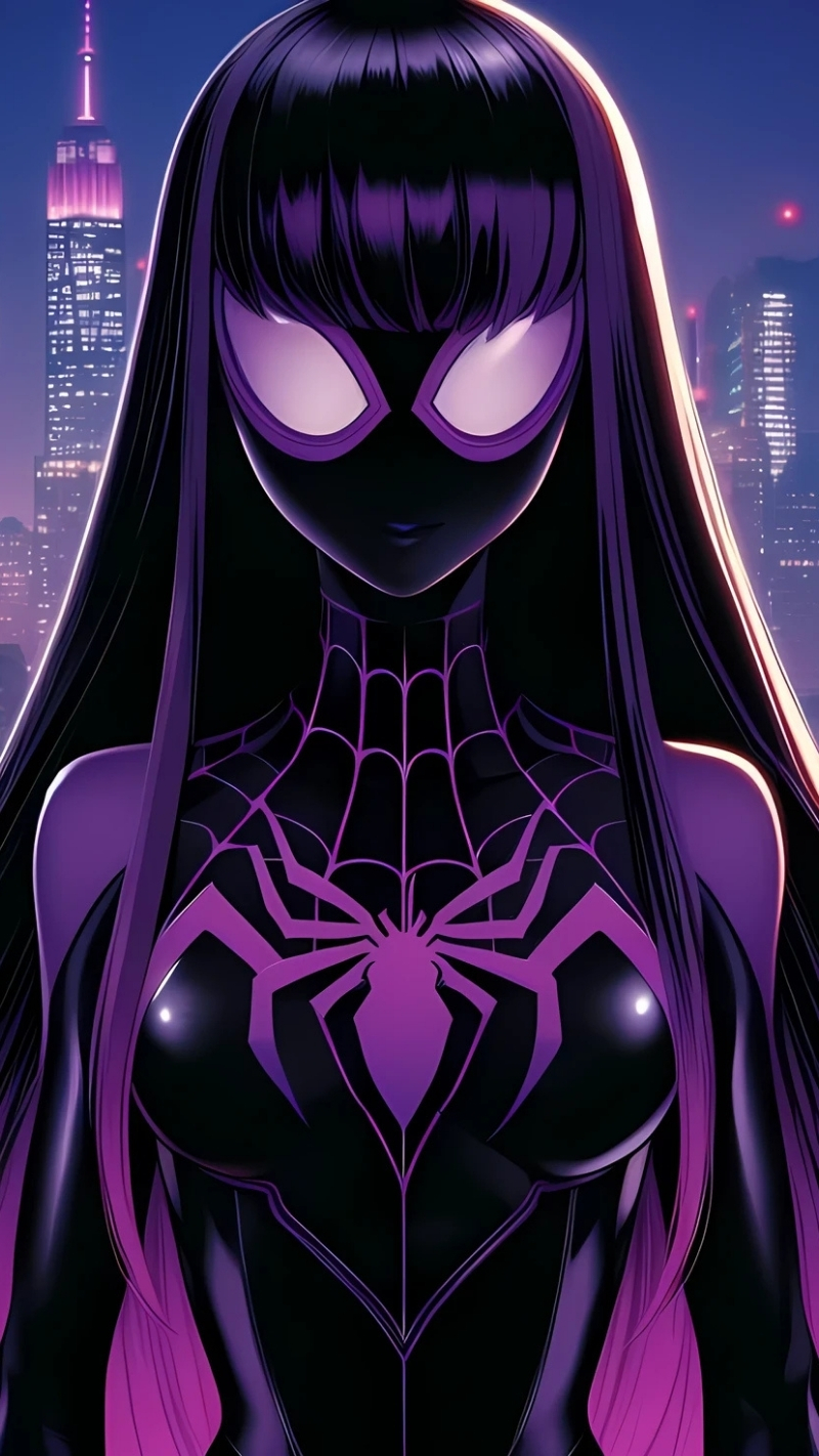 ảnh nền người nhện màu hồng long lanh