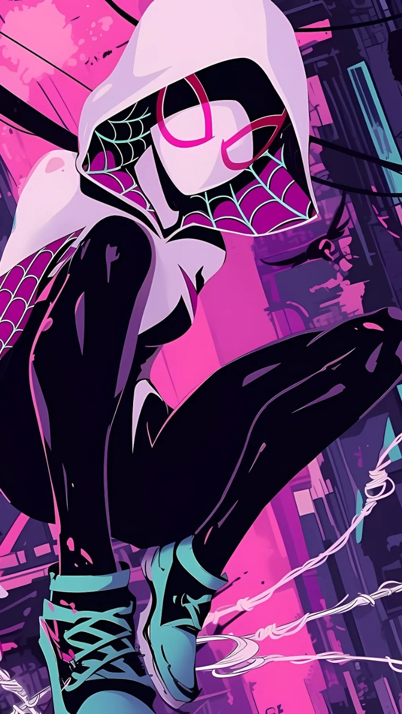ảnh nền người nhện màu hồng nổi bật