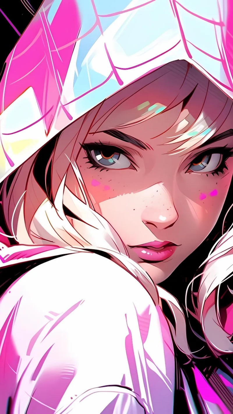 ảnh nền người nhện màu hồng dễ thương