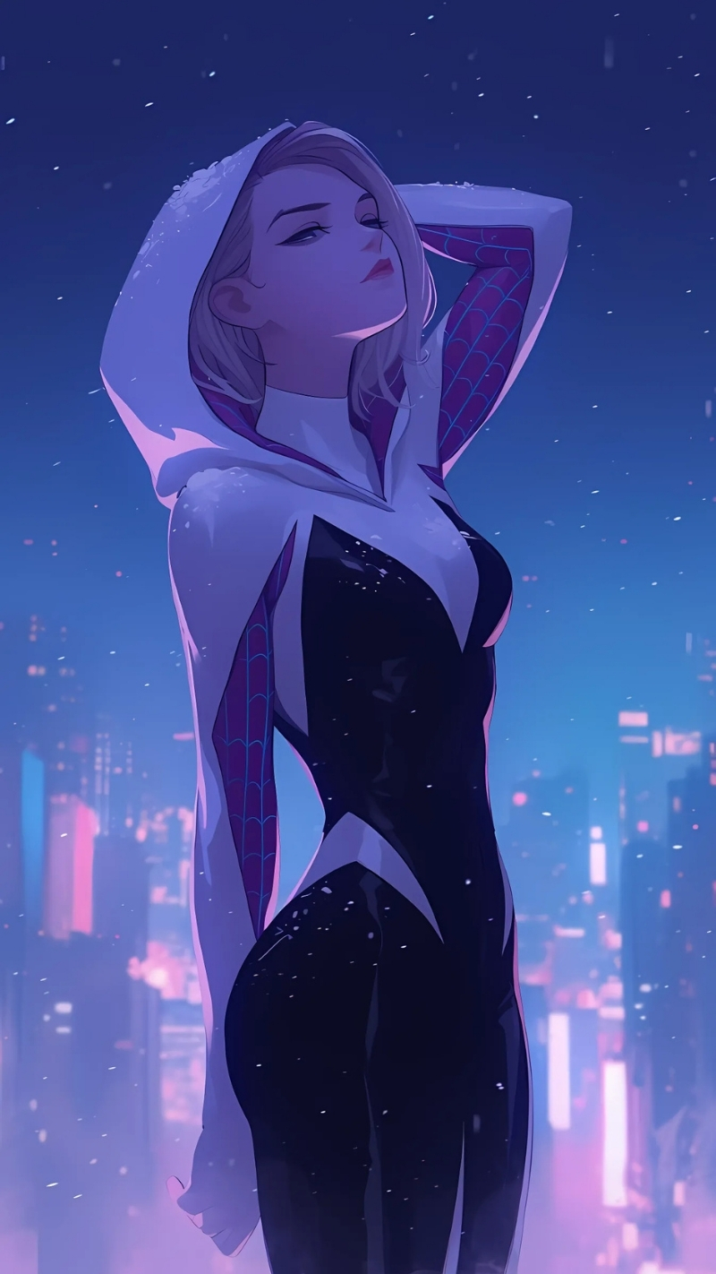 ảnh nền người nhện màu hồng rực rỡ