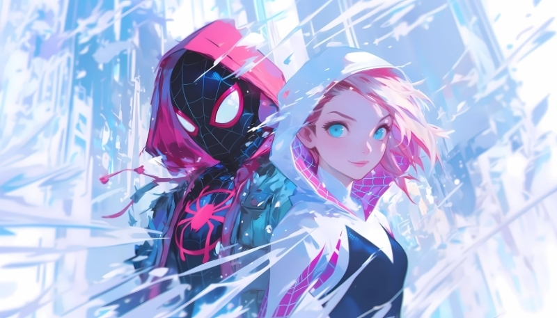 ảnh nền người nhện màu hồng thu hút