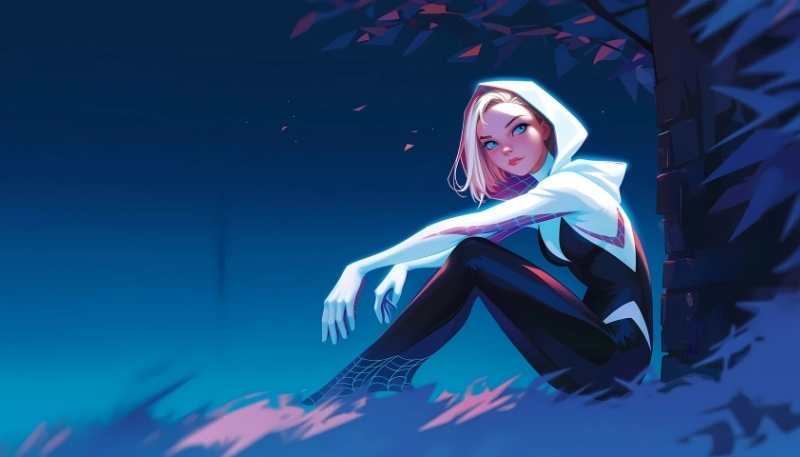 ảnh nền người nhện màu hồng nhẹ nhàng