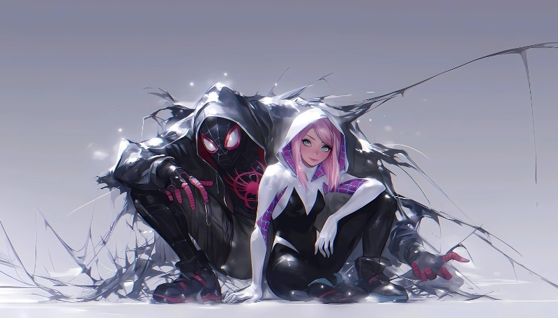 ảnh nền người nhện màu hồng quyến rũ