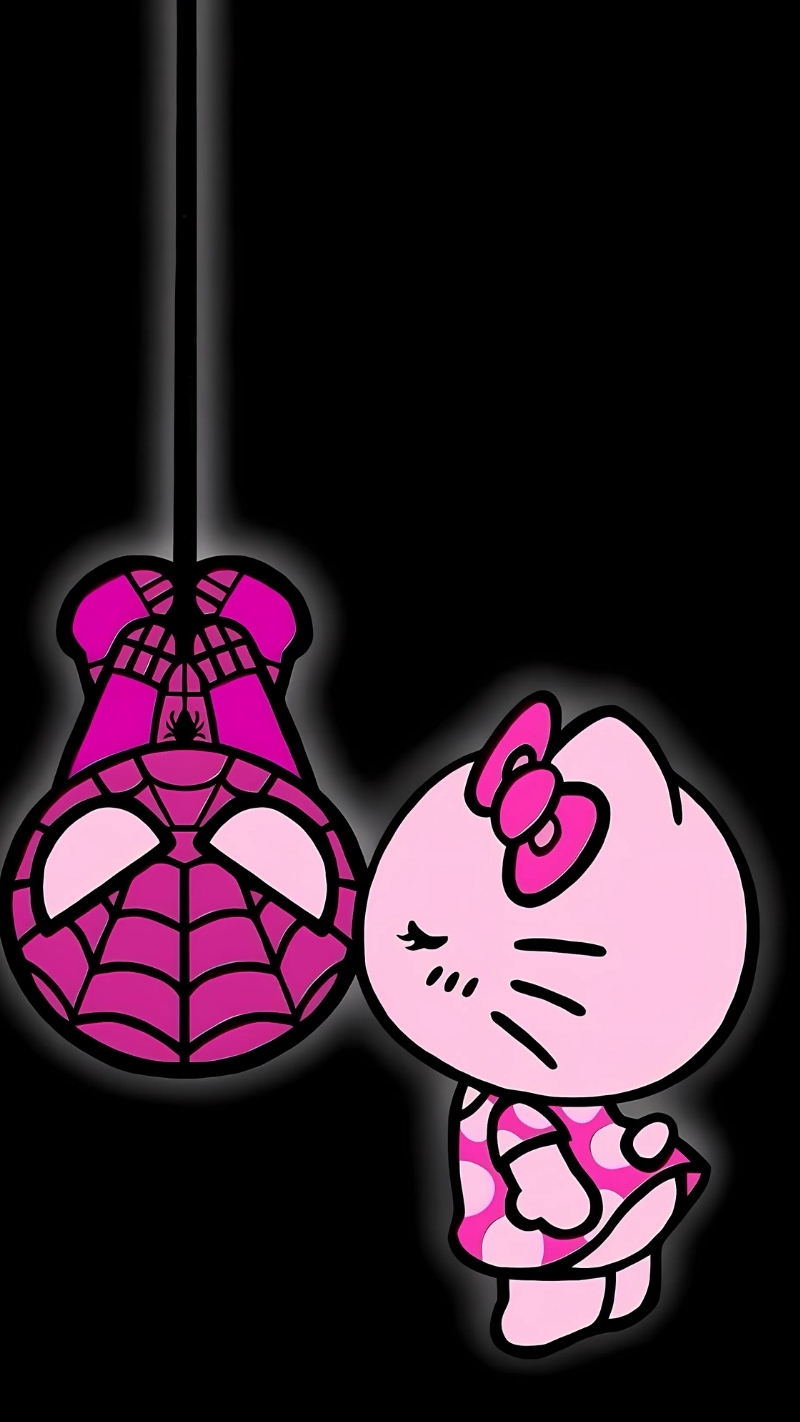 ảnh nền người nhện hello kitty sắc nét