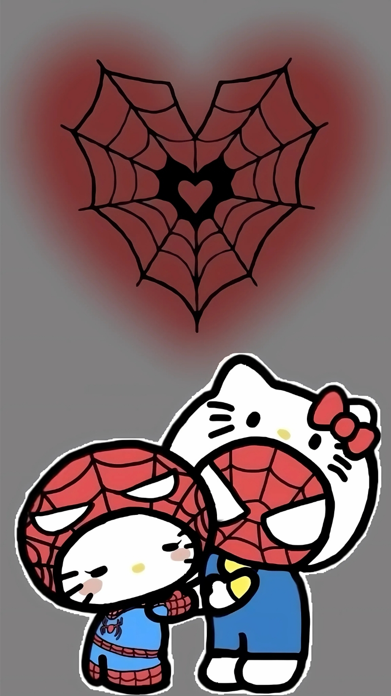 ảnh nền người nhện hello kitty thú vị