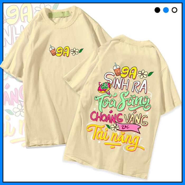 Mẫu áo lớp có phong cách thiết kế hình in Typographic đẹp mắt, ấn tượng