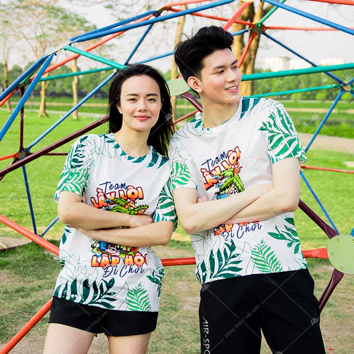 Mẫu áo thun cộc tay in hình “Team Lầy Lội” với thiết kế trẻ trung, năng động