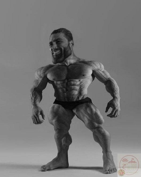 Meme Chad thường được dùng để so sánh vui giữa mạnh mẽ và yếu mềm