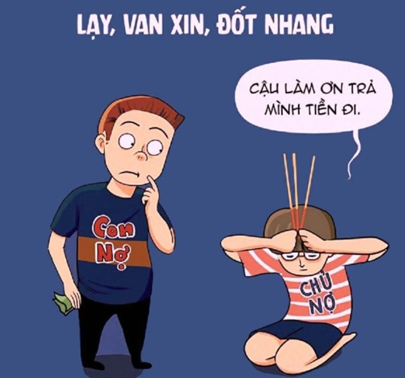 Meme vay - đòi nợ