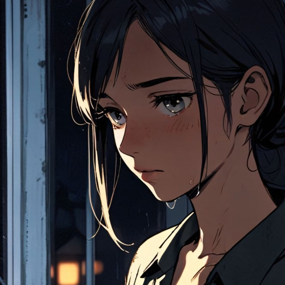 Anh den trang avatar buon nu 960px 960px avatar 18