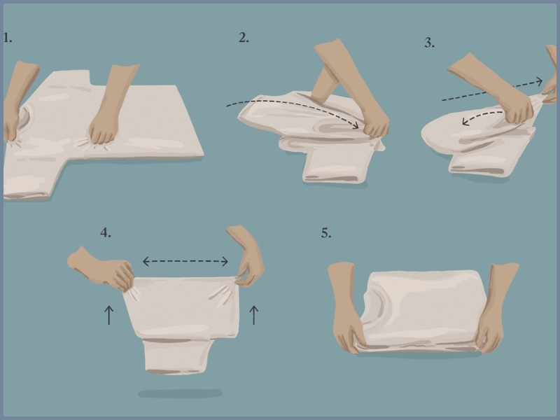 8 cách gấp áo polo đẹp, nhanh, tiết kiệm không gian