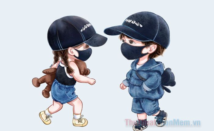 Avatar đôi em bé ngộ nghĩnh, dễ thương