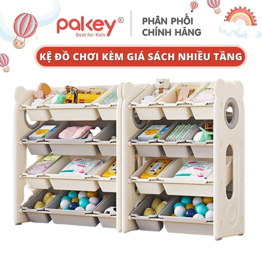 Cấu tạo của kệ đồ chơi chắc chắn với các tấm nhựa có độ dày dặn, khả năng chịu lực tốt và dùng bền bỉ theo thời gian