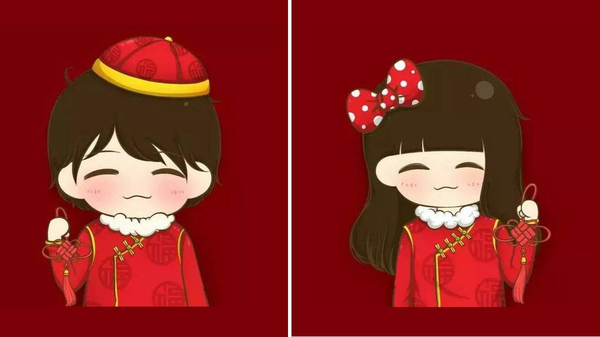 Ảnh avatar đôi tết đáng yêu hình 4