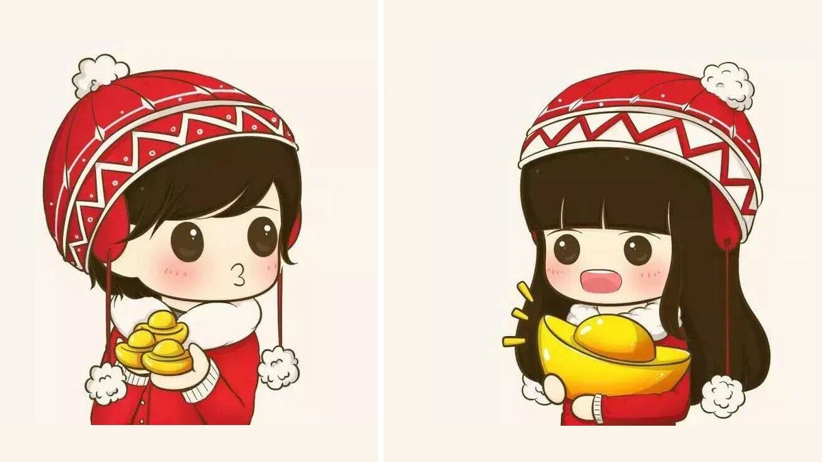 Ảnh avatar đôi tết đáng yêu hình 4