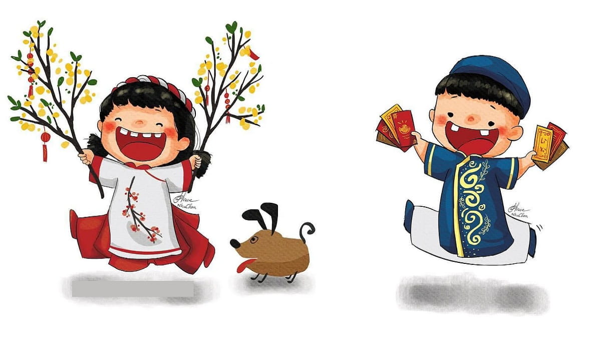 Ảnh avatar đôi tết đáng yêu hình 10