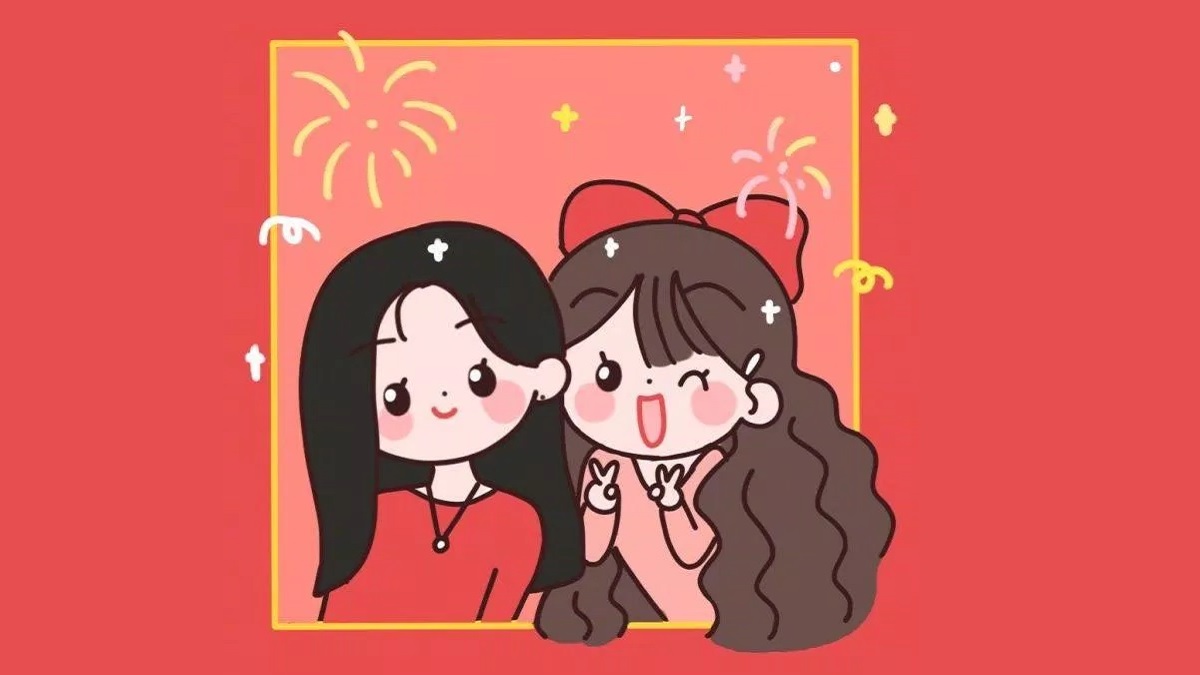 Ảnh avatar tết cho đôi bạn thân hình 4