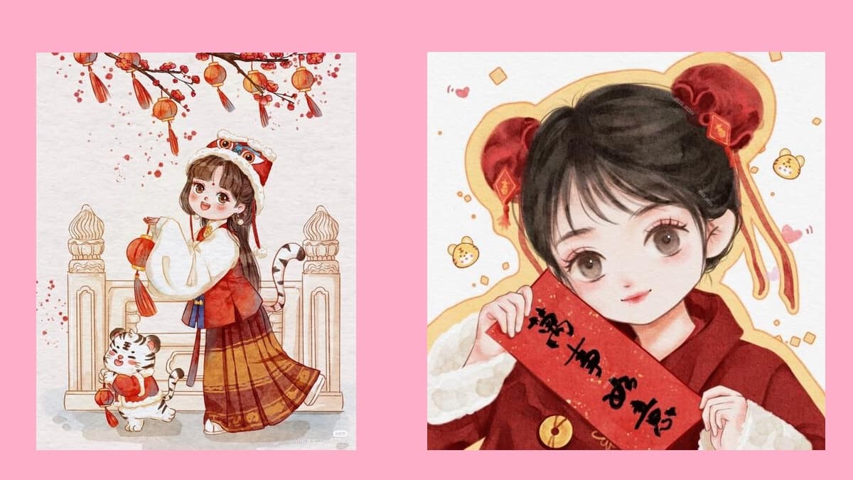 Ảnh avatar tết anime cute hình 6