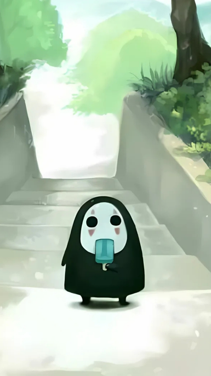 Wallpaper Vô Diện chibi đáng yêu đẹp cho điện thoại