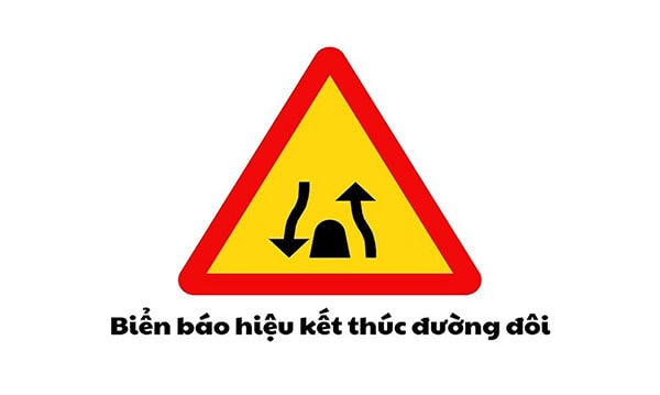 Biển báo hiệu kết thúc đường đôi