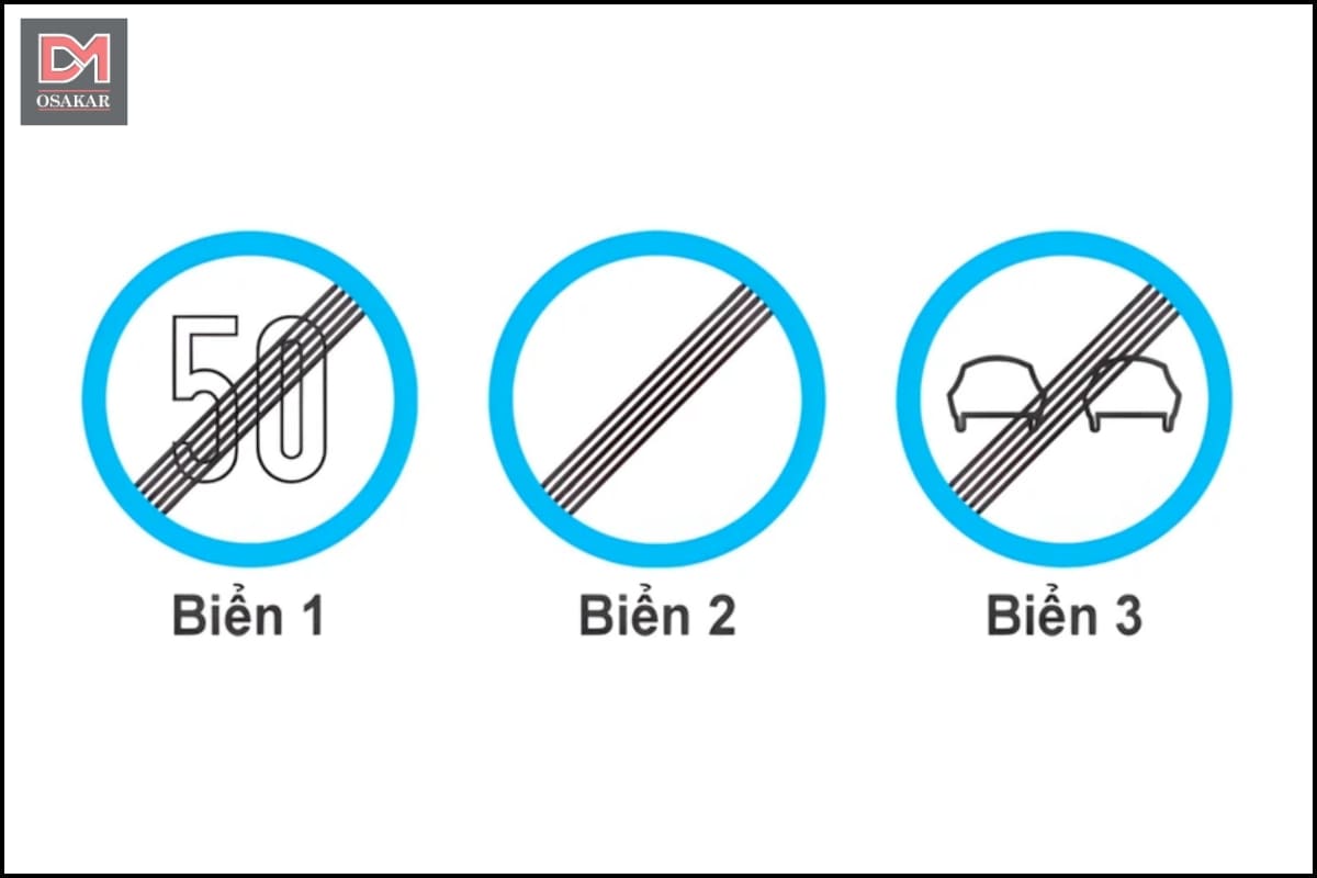 [Phân biệt] Biển nào báo hiệu hết cấm vượt? 