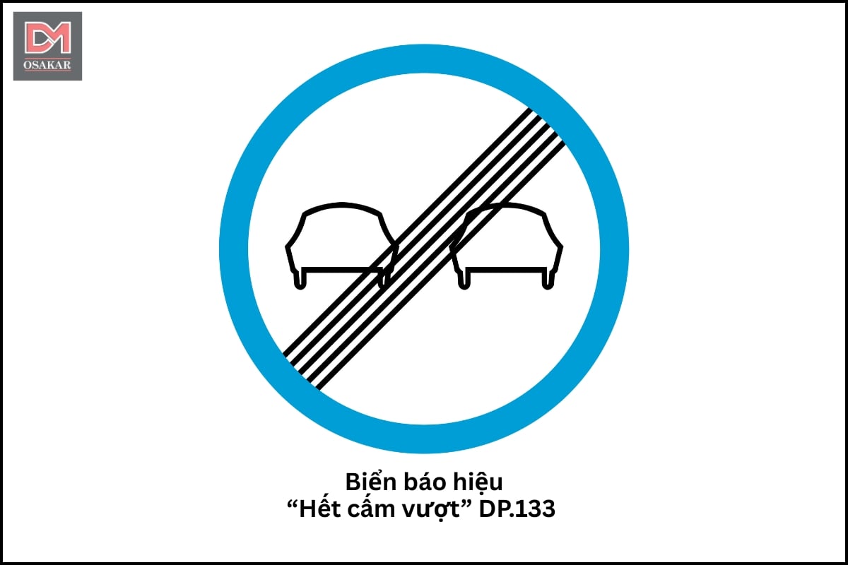 Biển báo hiệu hết cấm vượt DP.133: Ý nghĩa, phân biệt với các biển tương tự