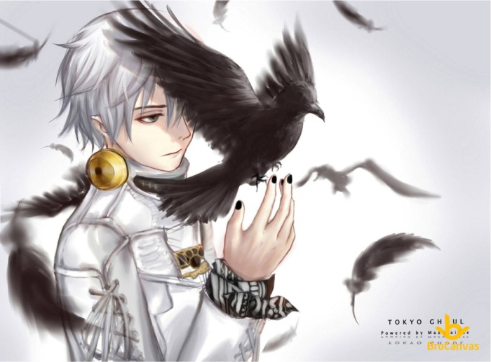 ảnh anime nam ngầu tóc bạc