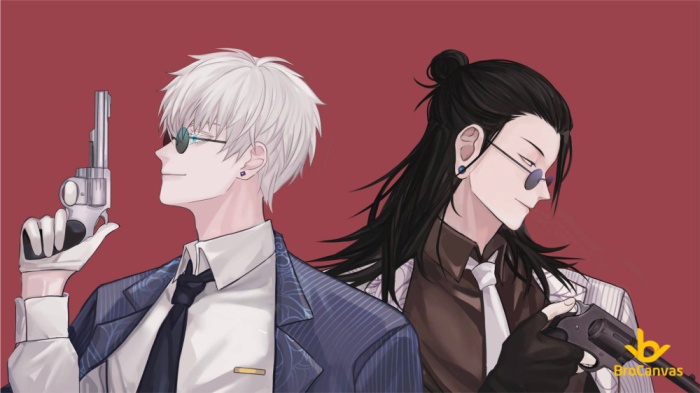 Ảnh anime bộ đôi bạn thân Gojo Satoru và Geto Suguru