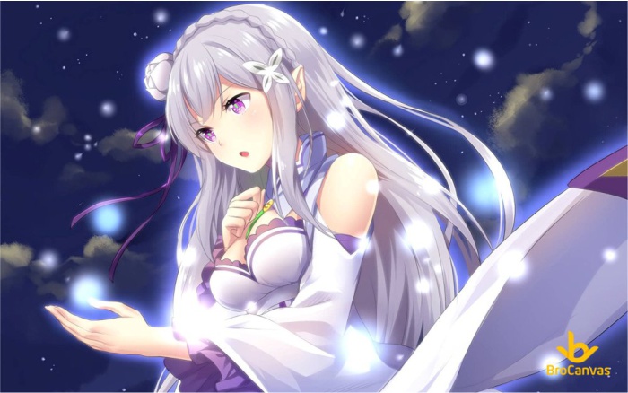 Ảnh anime đẹp cô gái với bông tuyết