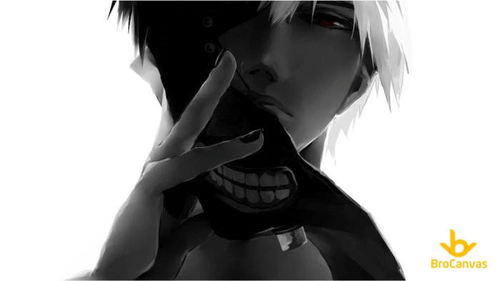 Ảnh anime nam ngầu Kaneki Ken bỏ mặt nạ