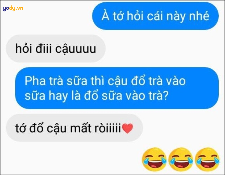 Tin nhắn troll người yêu bá đạo hài hước