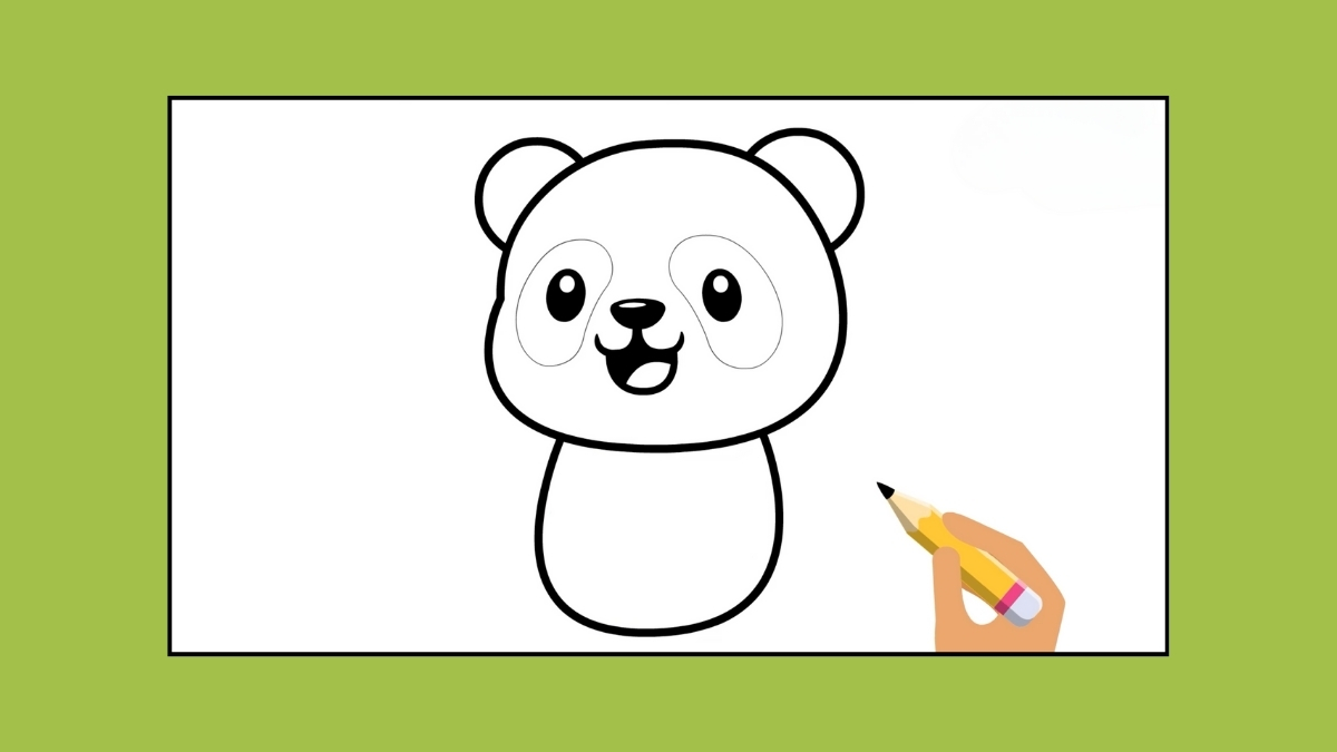 Các bước vẽ con gấu đơn giản - Vẽ thân gấu