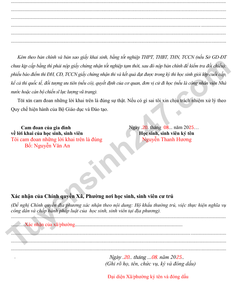 Huong dan dien so yeu ly lich hoc sinh, sinh vien 2025 - Chi tiet