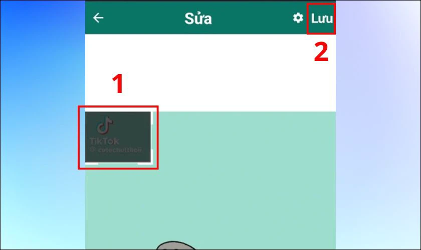 Điều chỉnh kích thước phần khung tối màu và kéo sao cho khung che hết chữ