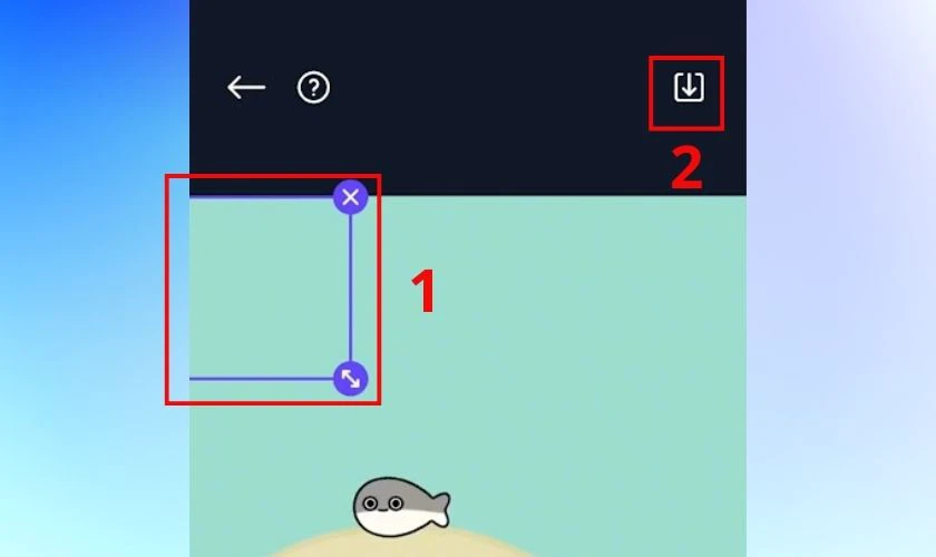 Nhấn biểu tượng mũi tên để tải xuống