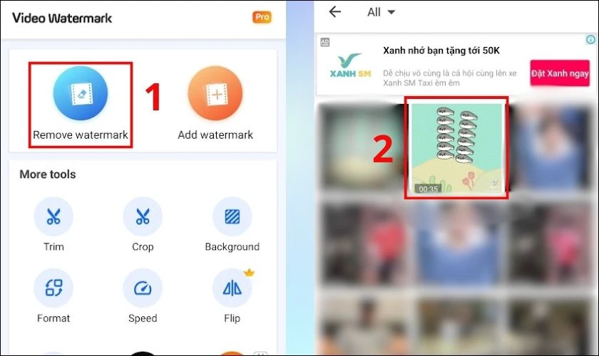Mở ứng dụng HitPaw Watermark Remover và chọn Remove watermark