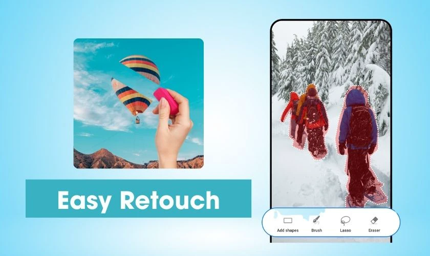 Easy Retouch là một trong những ứng dụng chỉnh sửa video mạnh mẽ