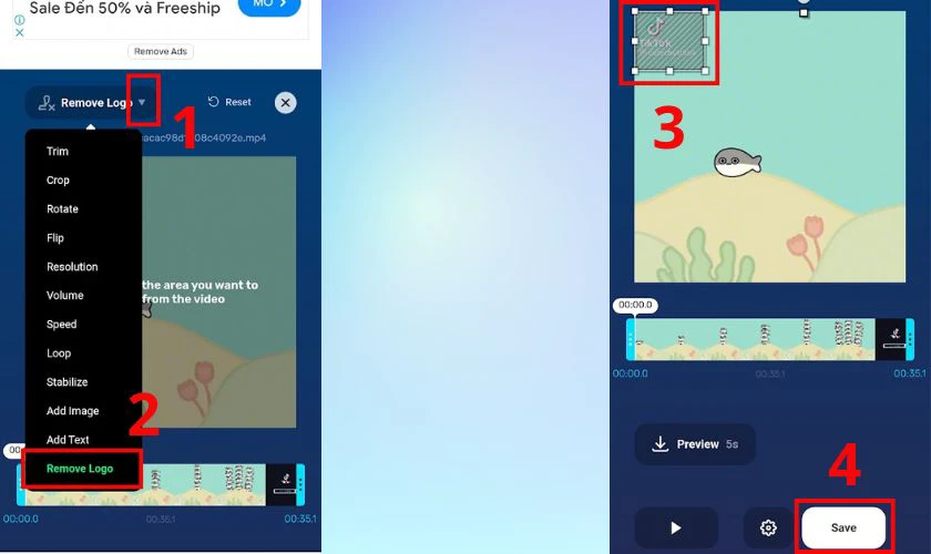 Xóa chữ trên video bằng điện thoại online với Online Video Cutter