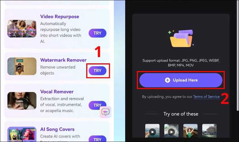 Xóa chữ trên video bằng điện thoại online với Media.io