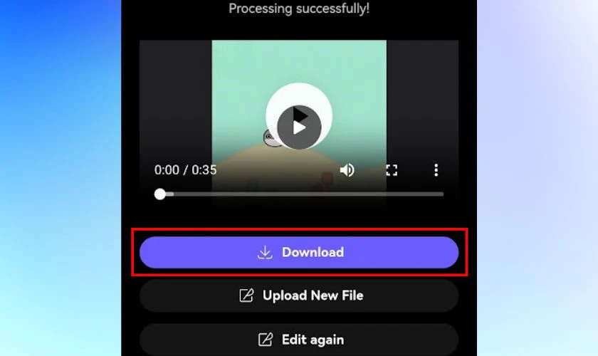 Đợi công cụ thực hiện và nhấn Download để tải về máy