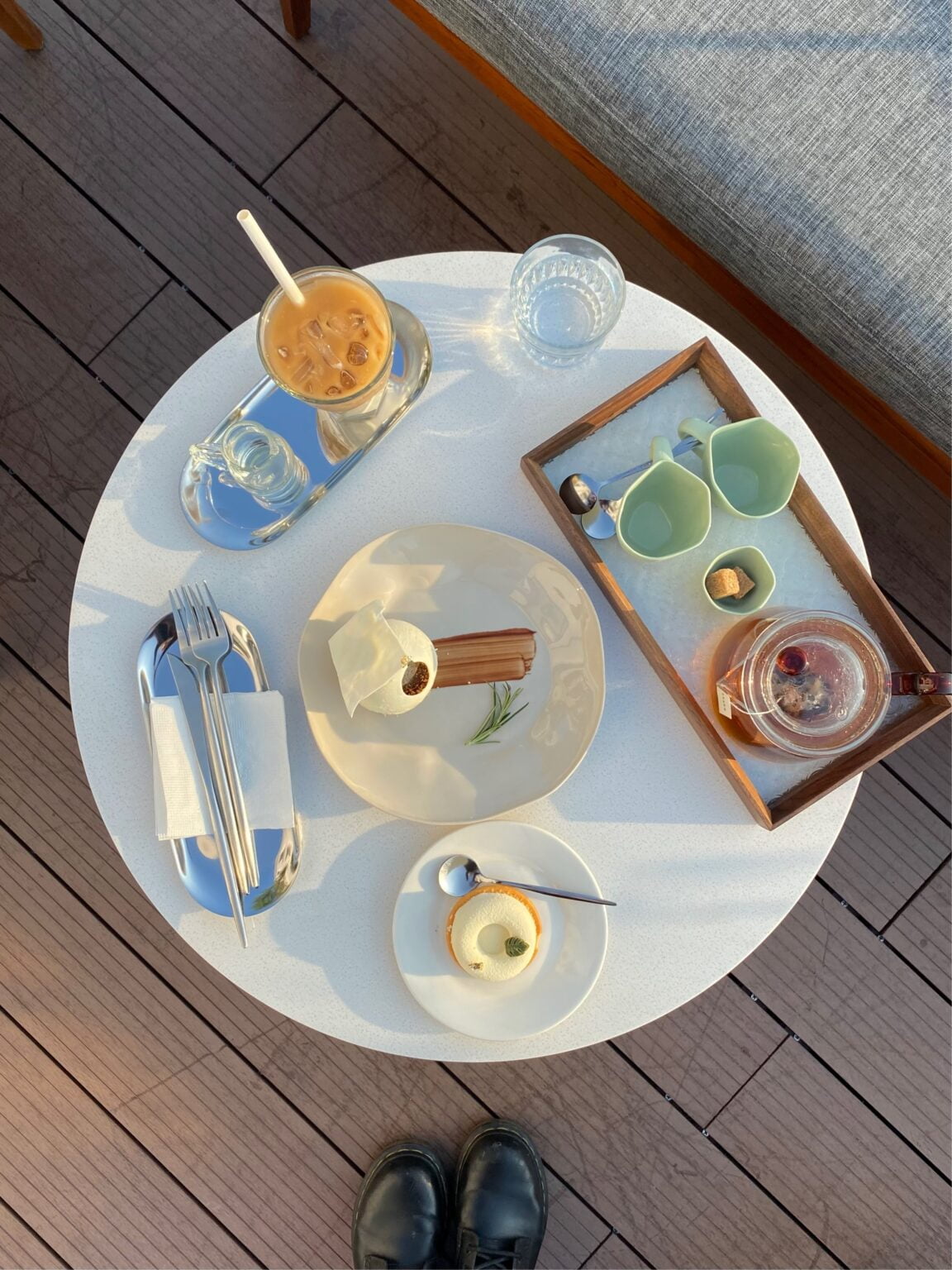 Góc chụp đồ ăn từ trên xuống