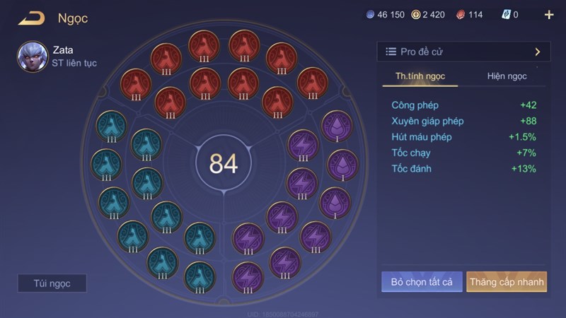 bảng ngọc capheny