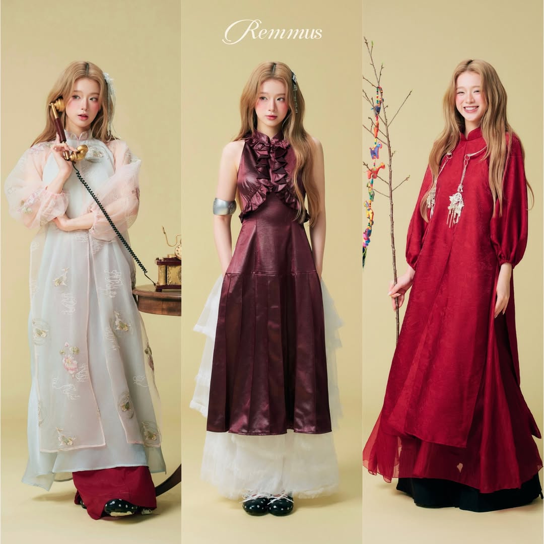 BST áo dài Tết Maison Thuy