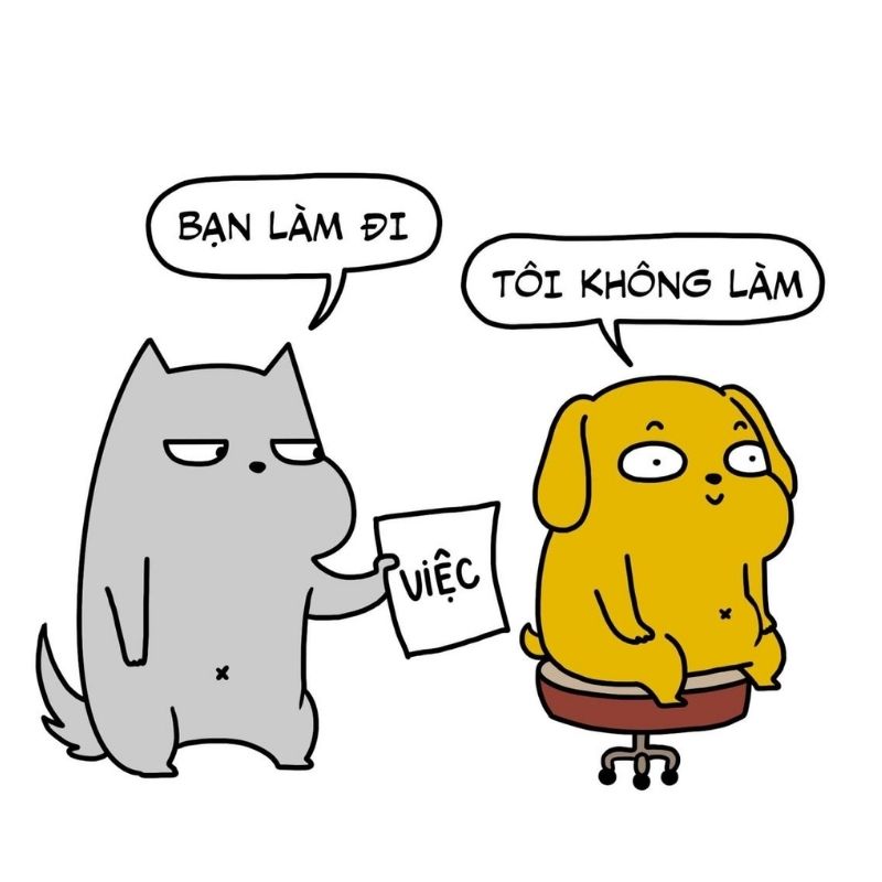 meme chạy deadline kèm chữ hài hước