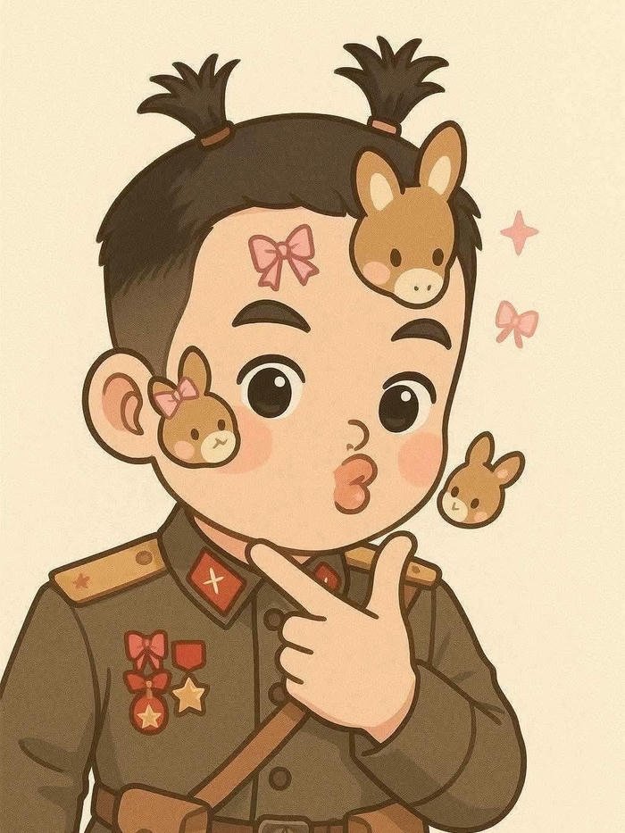 Chibi công an dễ thương tạo dáng đáng yêu má hồng