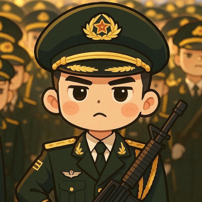 Chibi công an dễ thương ôm súng mặt nghiêm nghị ngầu