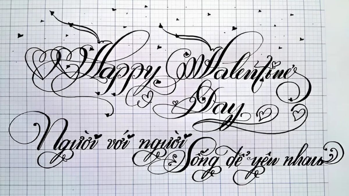 Mẫu chữ hoa sáng tạo dễ viết đơn giản